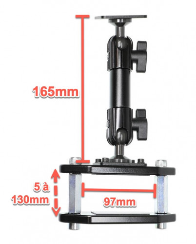 Fixation chariot (larg. tube 72 mm) - Résistance 1/3