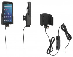 Support actif avec câble USB-C, double port USB,(Type-A QC 3.0A + Type-C 2.4A), rotule orientable, 12/24V, compatible coque caoutchouc d'origine Datablogic - 712429