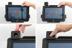 Support passif Zebra ET50 10.1 compatible frame, handstrap et batterie étendue - verrouillé à clé. Réf Brodit 739266