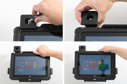 Support passif Zebra ET50 10.1 compatible frame, handstrap et batterie étendue - verrouillé à clé. Réf Brodit 739266