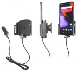 Support téléphone OnePlus 6/6T/7 pour appareil avec étui - avec adaptateur allume-cigare et câble USB. Réf Brodit 721063