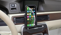 Support passif iPhone XS Max/11 Pro Max avec étui (largeur 80-94 mm, épaisseur 2-10 mm) - Ref 711083