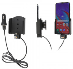 Support avec chargeur allume-cigare et câble USB Samsung Galaxy A40 (SM-A405) - Ref 721141