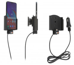 Support avec chargeur allume-cigare et câble USB Samsung Galaxy A40 (SM-A405) - Ref 721141