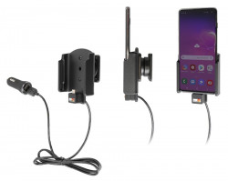 Support actif Samsung Galaxy S10 avec câble USB et chargeur allume cigare - Ref 721115