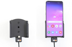 Support actif Samsung Galaxy S10 avec câble USB et chargeur allume cigare - Ref 721115