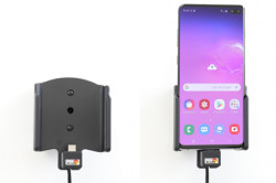 Support actif Samsung Galaxy S10+ avec câble USB et chargeur allume cigare - Ref 721116