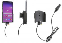 Support actif Samsung Galaxy S10e avec câble USB et chargeur allume cigare - Ref 721117