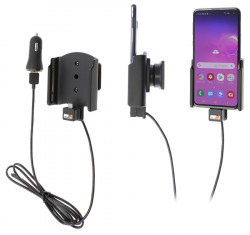 Support actif Samsung Galaxy S10e avec câble USB et chargeur allume cigare - Ref 721117