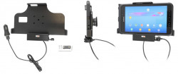 Support Samsung Galaxy Tab Active 2. SM-T390/SM-T395 avec chargeur allume cigare, avec câble et sortie USB - Ref 721093