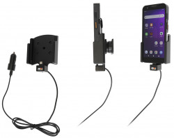Support actif avec câble USB et adaptateur de prise de cig pour Datalogic Memor 30/35. Réf Brodit 721422