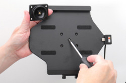 Support pour Samsung Galaxy Tab S6 Lite avec chargeur allume-cigare. Réf Brodit 721211