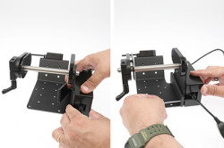 Support imprimante avec rouleau déporté pour TSC Alpha 40L/30L. Réf 217038