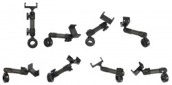 Support moto universel pour fixation guidon - pied de 123 mm. Réf Brodit 202041