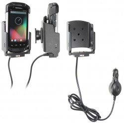 Support Zebra TC70 avec chargeur allume cigare - Avec câble droit, 150 cm. Avec rotule. Chargeur de 3A. 12/24 Volt. Réf Brodit 560707