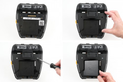 Support imprimante Zebra ZQ630 avec rouleau déporté et multimoveclip. Réf Brodit 217315