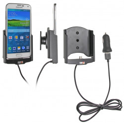 Support voiture  Brodit Samsung Galaxy S5  avec chargeur allume cigare - Avec rotule. Avec câble USB. Réf 521623