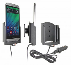 Support voiture  Brodit HTC One (M8)  avec chargeur allume cigare - Avec rotule. Avec câble USB. Réf 521624