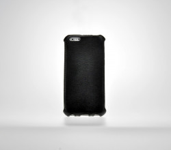 Etui cuir noir avec rabat iPhone 6