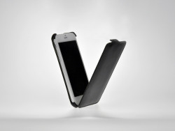 Etui cuir noir avec rabat iPhone 6