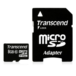 Carte micro SDHC Transcend 8 GB class 10
