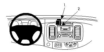 Accessoires de montage  Brodit Nissan Primastar Accessoires de montage Uniquement pour les véhicules avec double stéréo DIN. Réf 213461