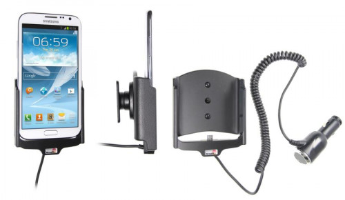 Support voiture  Brodit Samsung Galaxy Note II GT-N7100  avec chargeur allume cigare - Avec rotule orientable. Réf 512432