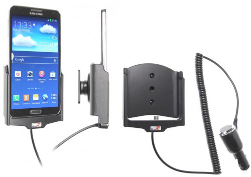 Support voiture  Brodit Samsung Galaxy Note 3 SM-N9005  avec chargeur allume cigare - Avec rotule orientable. Réf 512564