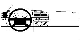 Fixation voiture Proclip  Brodit Volkswagen Passat Réf 802237