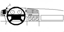 Fixation voiture Proclip  Brodit Volkswagen Passat Réf 802237