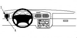 Fixation voiture Proclip Brodit Skoda Octavia I SEULEMENT pour Classic 01-04, 97-00 LX, SLX 97-98. Réf 802438