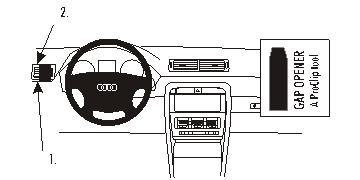 Fixation voiture Proclip  Brodit Audi A4 Avant Réf 802916