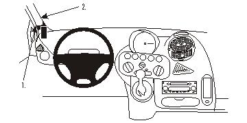 Fixation voiture Proclip  Brodit Fiat Multipla Réf 803194