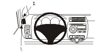Fixation voiture Proclip  Brodit Honda Jazz Réf 803582