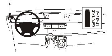 Fixation voiture Proclip  Brodit Citroen C8 Réf 803583