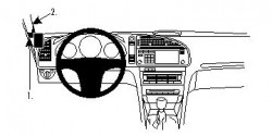 Fixation voiture Proclip  Brodit Saab 9-3  PAS pour Cabriolet. Réf 804060