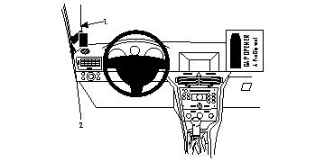 Fixation voiture Proclip  Brodit Opel Astra  PAS pour le modèle GTC. Réf 804064