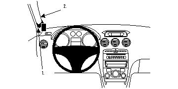 Fixation voiture Proclip  Brodit Peugeot 308  PAS pour 308 CC. Réf 804073