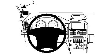 Fixation voiture Proclip  Brodit Volvo XC60 Réf 804258