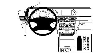 Fixation voiture Proclip  Brodit Mercedes Benz E-Class (200-430) Sedan Réf 804332