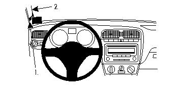 Fixation voiture Proclip  Brodit Volkswagen Polo Réf 804384