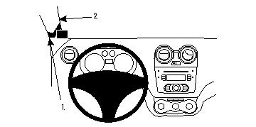 Fixation voiture Proclip  Brodit Alfa Romeo MiTo Réf 804386