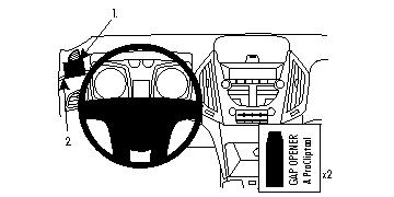 Fixation voiture Proclip  Brodit Chevrolet Equinox Réf 804408