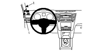 Fixation voiture Proclip  Brodit Subaru Legacy Réf 804427