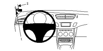 Fixation voiture Proclip Brodit Citroen C3 Réf 804455