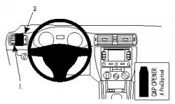 Fixation voiture Proclip  Brodit Volkswagen Jetta Réf 804534