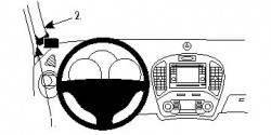 Fixation voiture Proclip  Brodit Nissan Juke Réf 804574