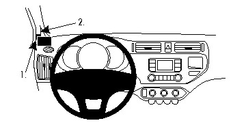 Fixation voiture Proclip  Brodit Kia Rio Réf 804690