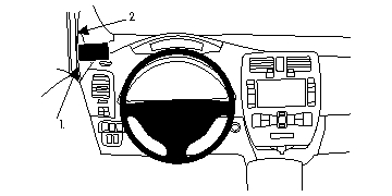 Fixation voiture Proclip  Brodit Nissan Leaf Réf 804707