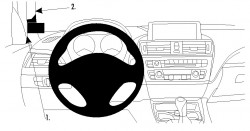 Fixation voiture Proclip  Brodit BMW 1-Series F20, F21  Uniquement pour les modèles 5 portes. Réf 804722